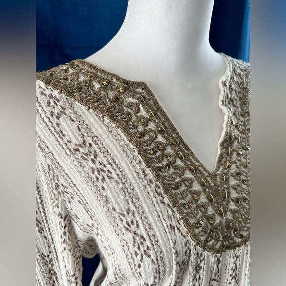 Lucky Brand Embroidered Peasant Top Small - Picture 2 of 11